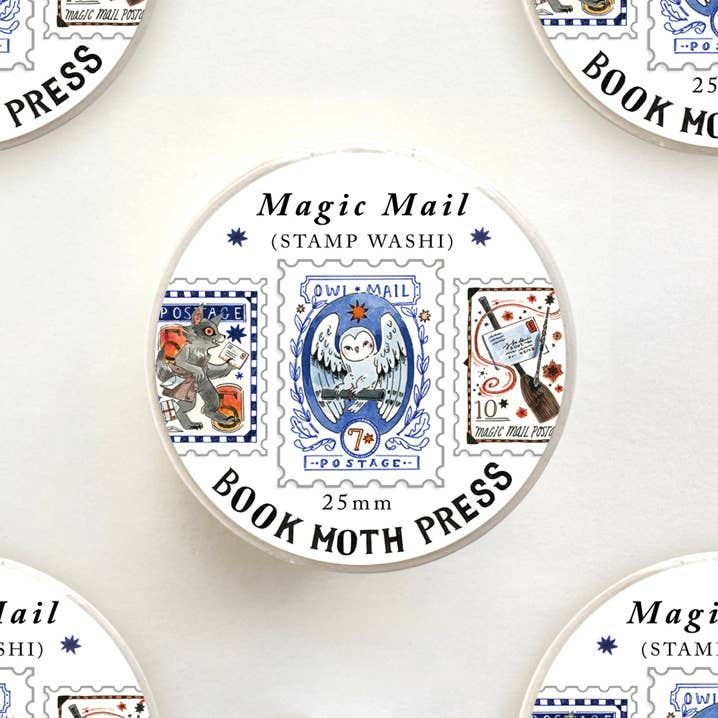 Book Moth Press - Washi Tape - Magic Mail Stamp