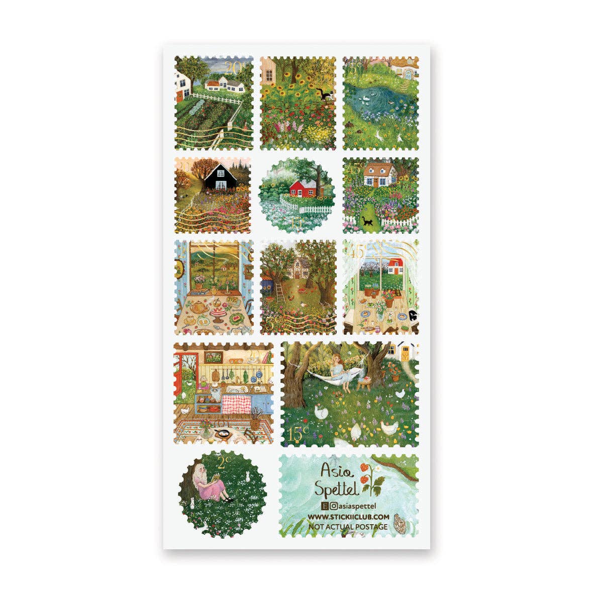 STICKII - Sticker sheet - Asia Spettel - Blooming Countryside