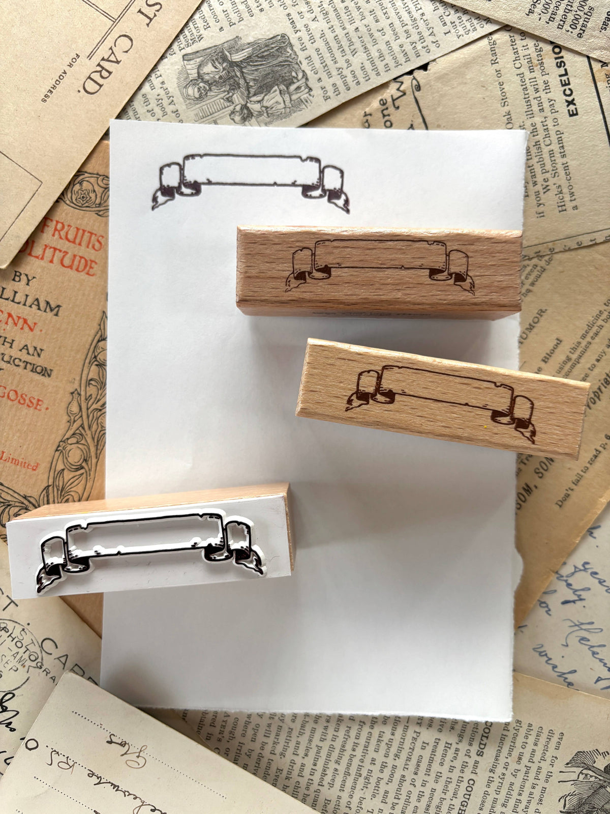 The Creeping Moon - Rubber Stamp - Scroll Banner