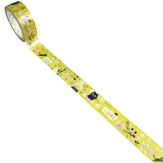 SEAL-DO - Shinzi Katoh - Washi Tape - Uneven Cats (Yellow)