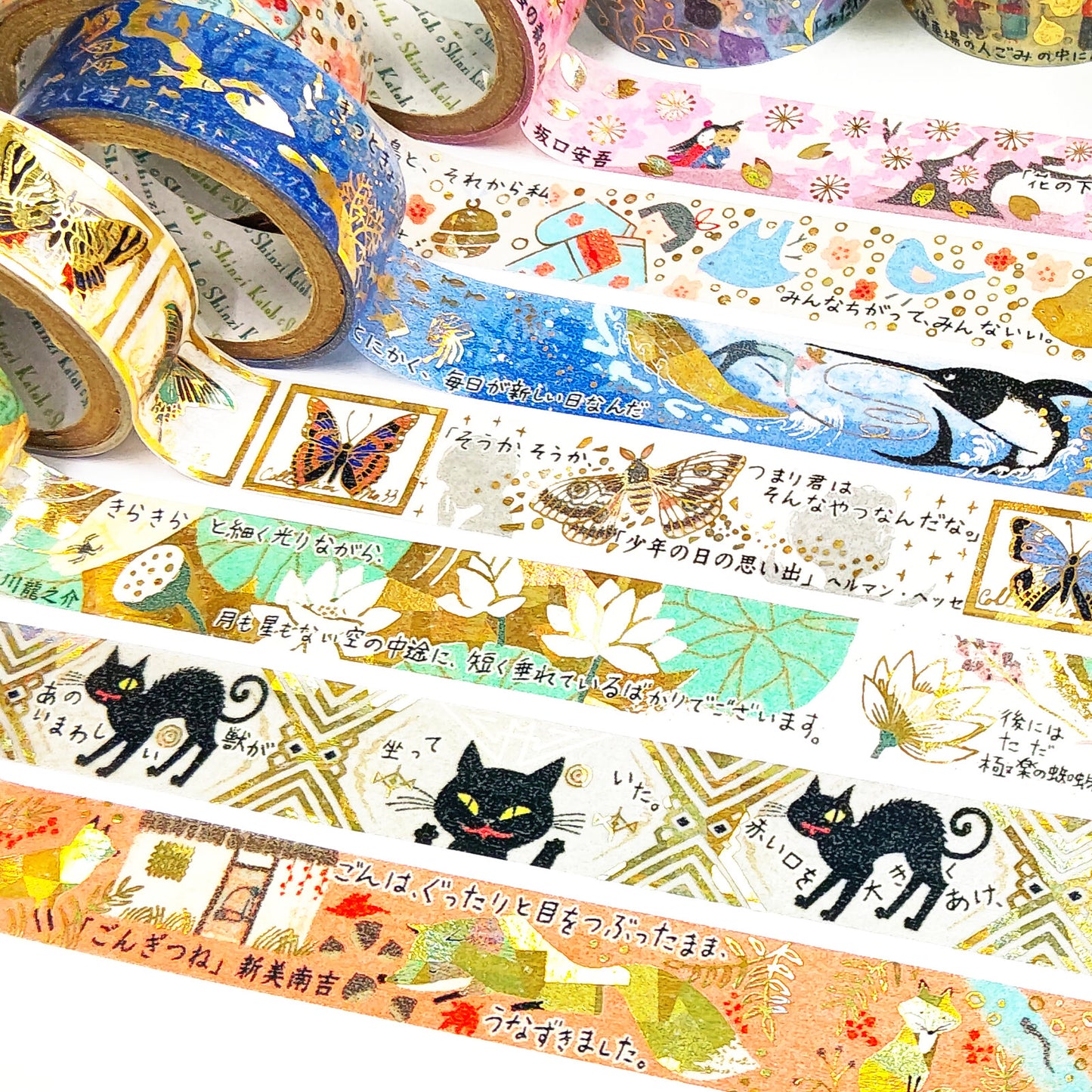 SEAL-DO Shinzi Katoh Washi Tape - Walking Through Literature Vol. 2 - Black Cat - Edgar Allan Poe