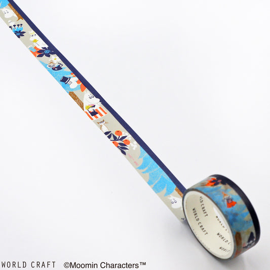 World Craft x Moomin - Washi Tape - Moomin Forest - Gray