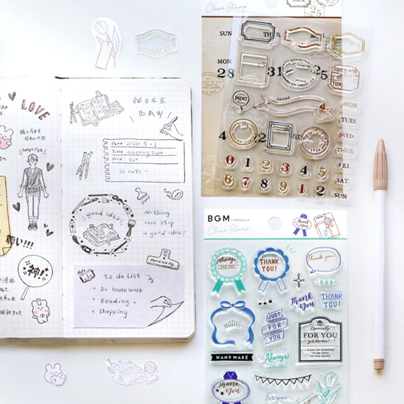 BGM - Clear Stamp Set - Vintage Date Stamps