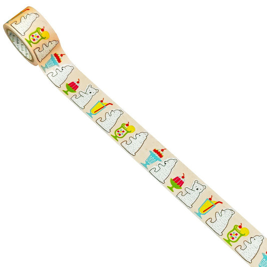 SEAL-DO - Shinzi Katoh - 27mm Kraft Washi Tape - Tsuyoharu Bear - Sweets