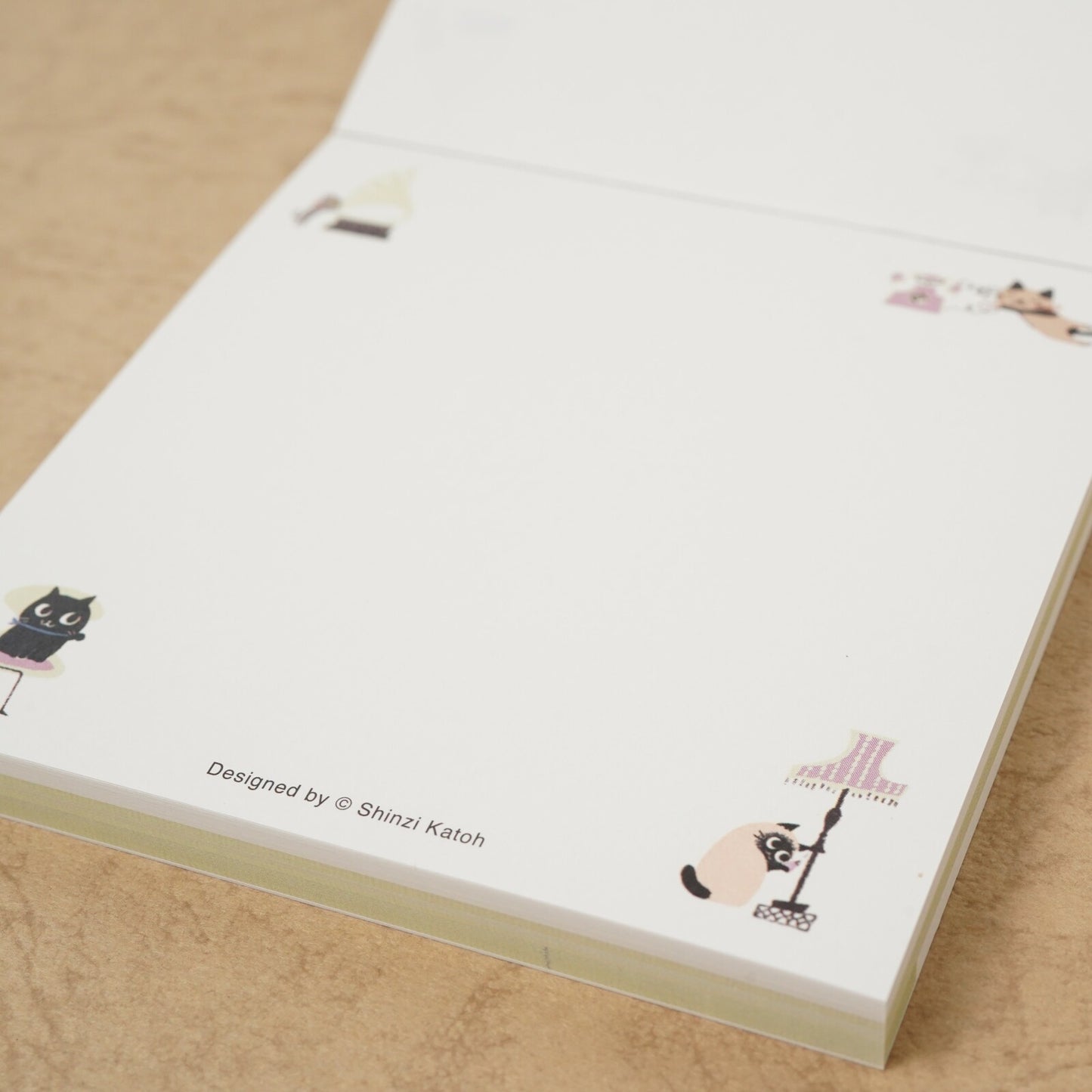 Shinzi Katoh - Memo Pad - Uneven Cats - Yellow