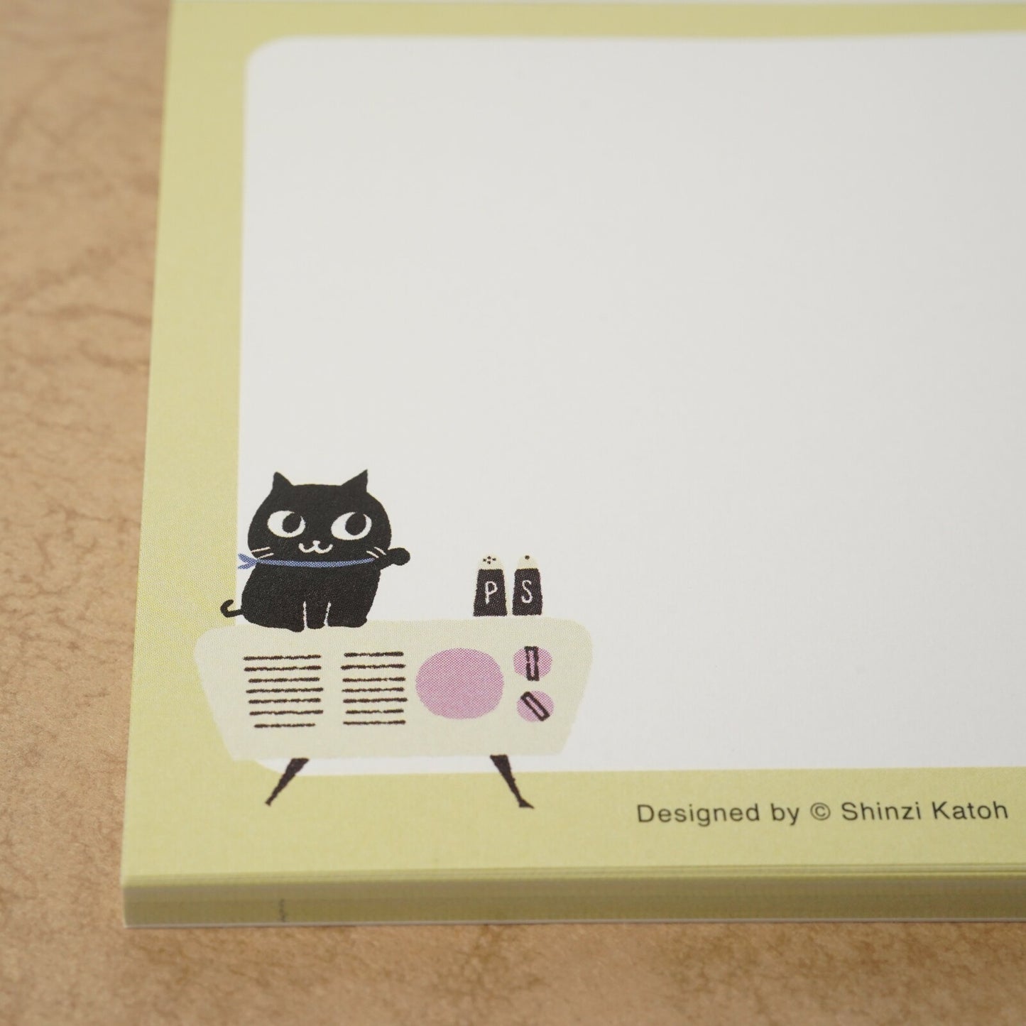 Shinzi Katoh - Memo Pad - Uneven Cats - Yellow