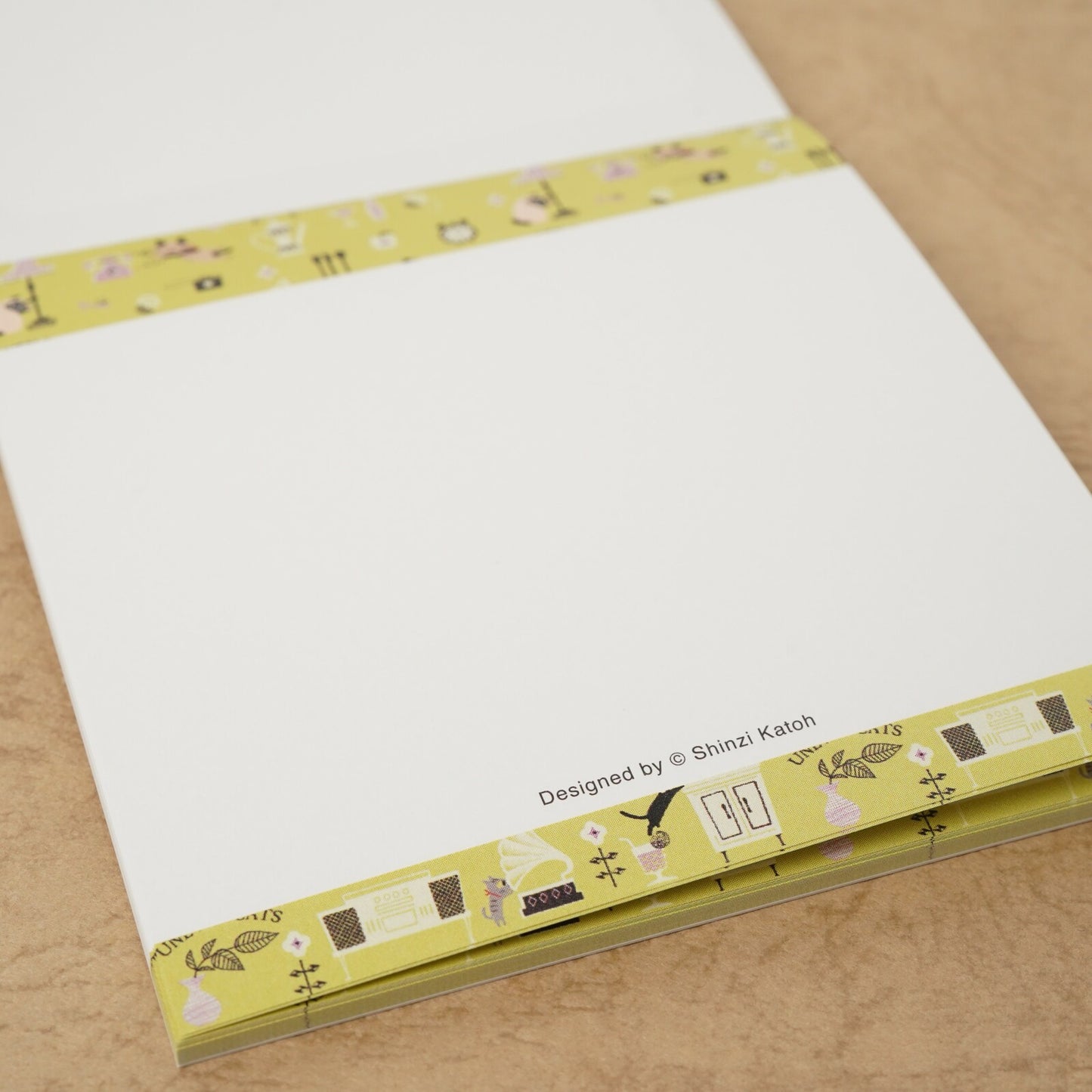 Shinzi Katoh - Memo Pad - Uneven Cats - Yellow