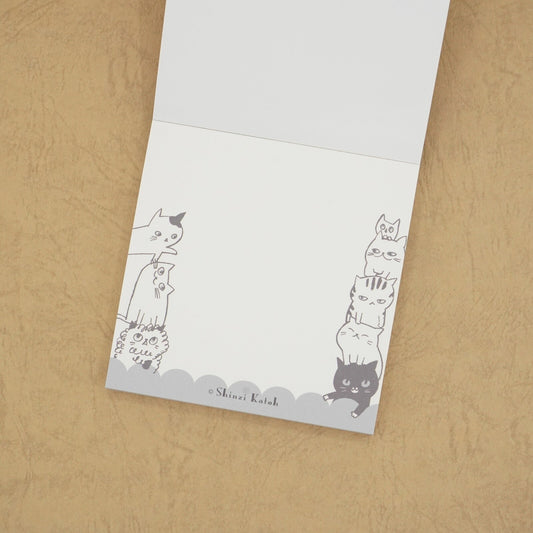 Shinzi Katoh - Memo Pad - Cat Hill - Pink