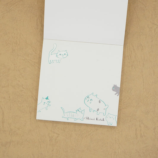 Shinzi Katoh - Memo Pad - Cat Hill - Yellow
