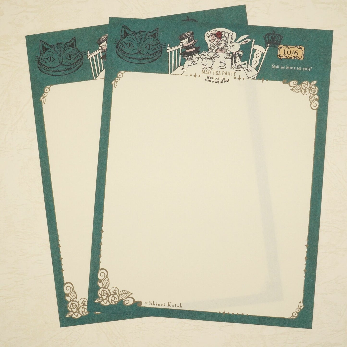 Shinzi Katoh - Letter Set - Alice in Wonderland - Mad Tea Party