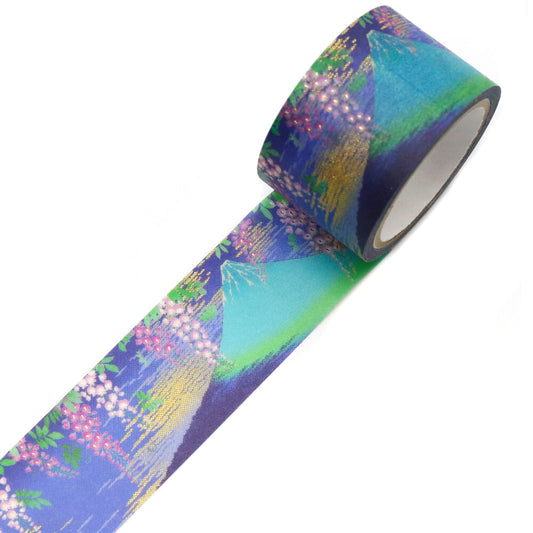 SAIEN - Foil-Stamped Washi Tape - Kimono Series - Wisteria