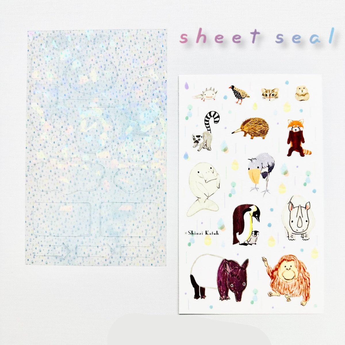 SEAL-DO Shinzi Katoh Holographic Stickers - Teary Rain x Endangered Species