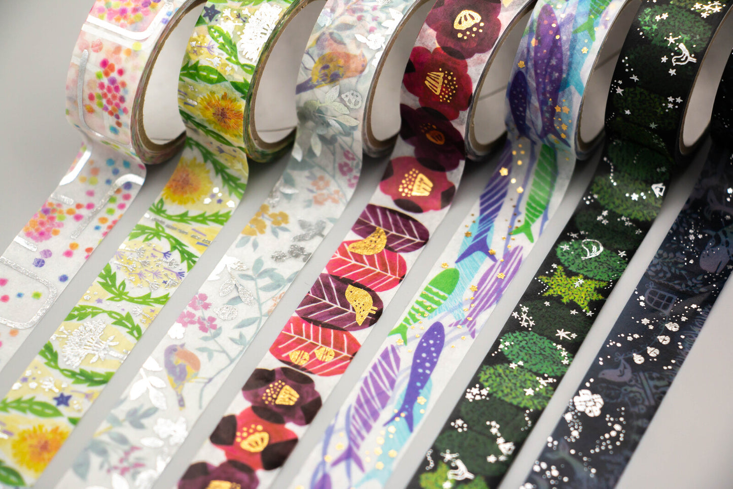 Rokkaku x Misuzu Uta - Foil-Stamped Washi Tape - Whale Festival