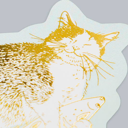 Rokkaku - Cat Art Collection - Cat Sticker - Happiness