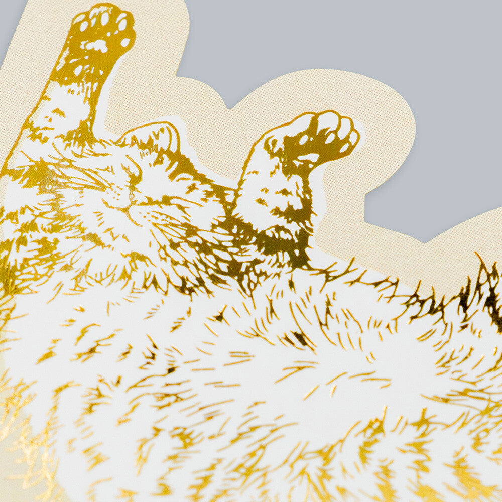 Rokkaku - Cat Art Collection - Cat Sticker - Sleepy
