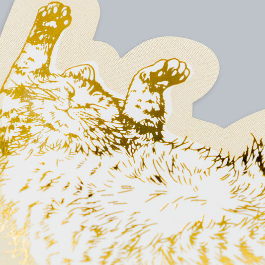 Rokkaku - Cat Art Collection - Cat Sticker - Sleepy