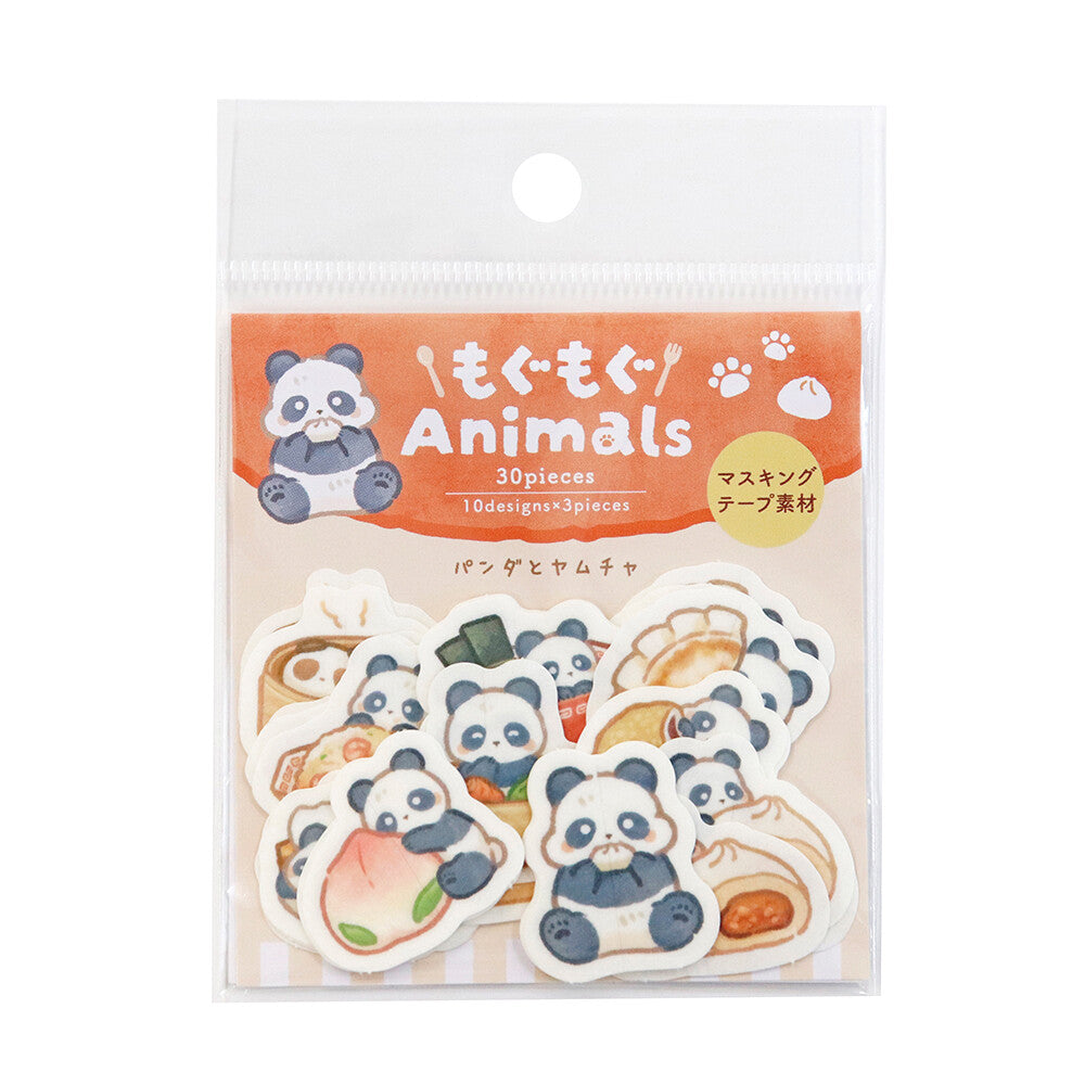 SAIEN - Flake Stickers - Animals - Panda and Dumplings