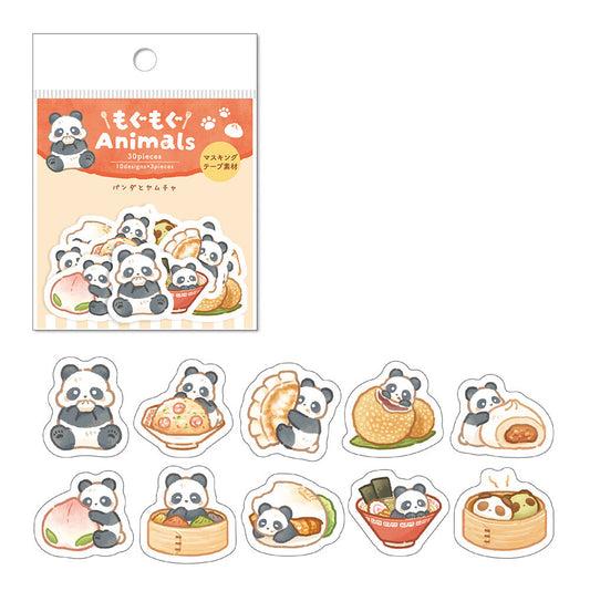 SAIEN - Flake Stickers - Animals - Panda and Dumplings