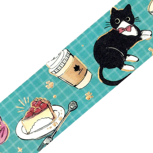 BGM Washi Tape - Cafe Kuroneko - Black Cat Coffee Shop - Stroll