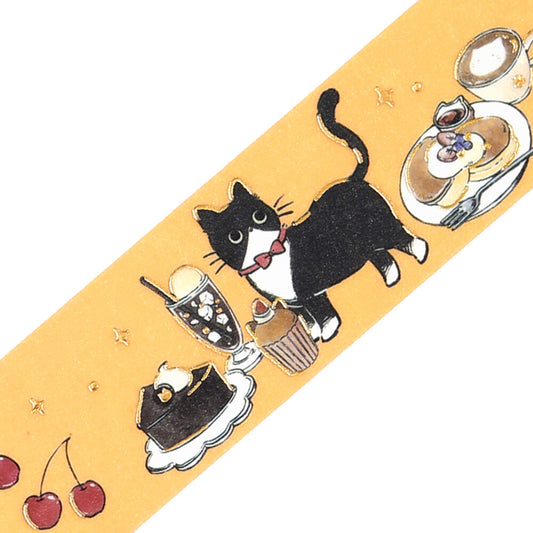 BGM Washi Tape - Cafe Kuroneko - Black Cat Coffee Shop - Sweet Time