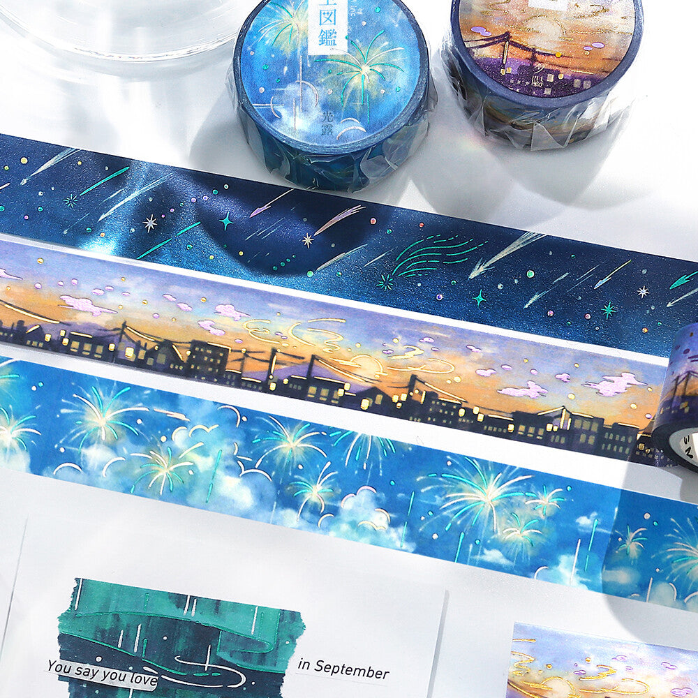 BGM Washi Tape - Illustrated Sky Vol. 2 - Polar Lights (Aurora Borealis)