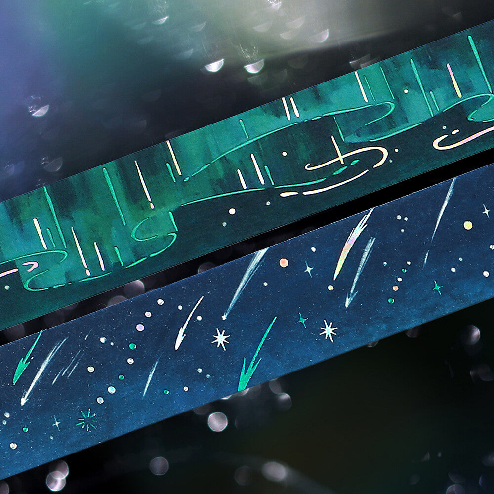 BGM Washi Tape - Illustrated Sky Vol. 2 - Polar Lights (Aurora Borealis)