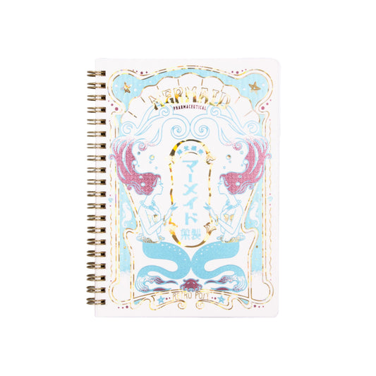 Rokkaku x OB1 - Foil-Stamped B6 Spiral Notebook - Mermaid Pharmaceutical