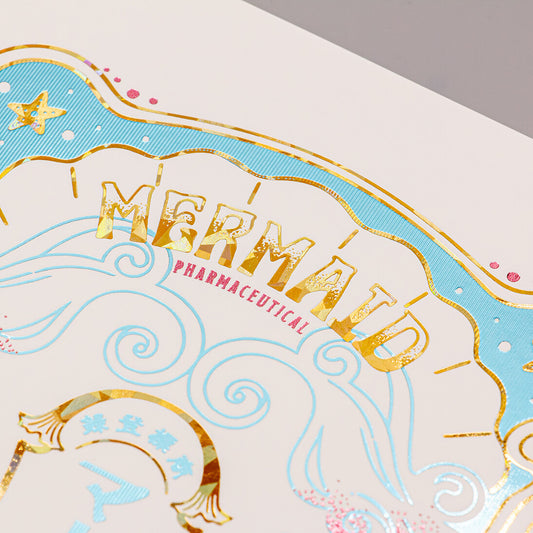 Rokkaku x OB1 - Foil-Stamped B6 Spiral Notebook - Mermaid Pharmaceutical