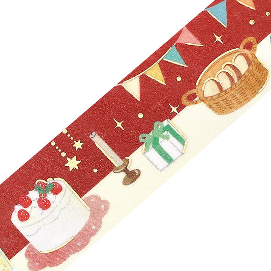 BGM - 20mm Washi Tape - Christmas Limited - Dinner Time