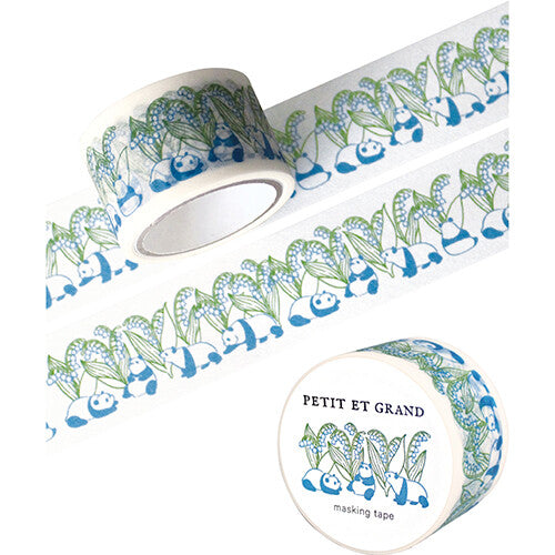 El Commun - Washi Tape - Petit et Grand - Pandas and Lily of the Valley