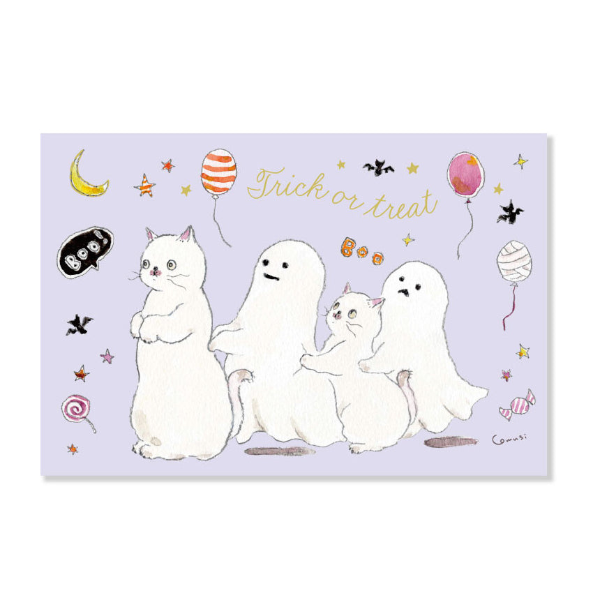 Halloween Limited - Foil-Stamped Postcard - Tocorocomugi - Ghost