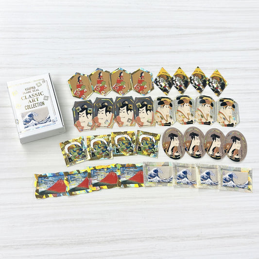 SEAL-DO Shinzi Katoh Flake Stickers - Classic Art Collection - Hokusai Katsushika / Sharaku Toshusai / Sotatsu Tawaraya / Shigenobu Hishikawa