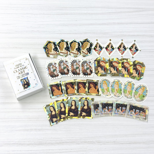 SEAL-DO Shinzi Katoh Flake Stickers - Classic Art Collection - Leonardo da Vinci / Botticelli