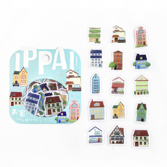 BGM Ippai Flake Stickers - Vol 4 - Lots of Houses!