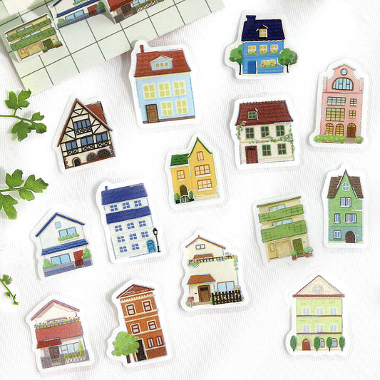 BGM Ippai Flake Stickers - Vol 4 - Lots of Houses!