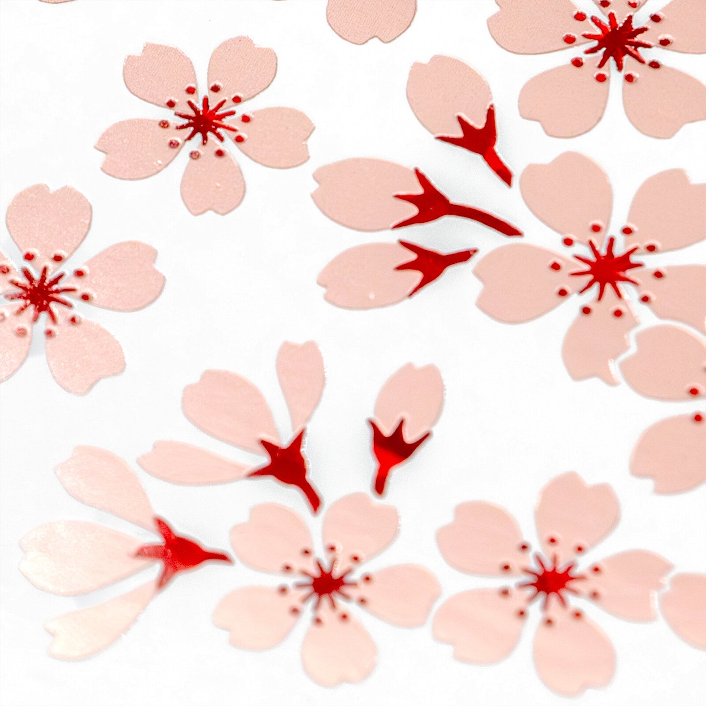 ROKKAKU - Foil-stamped Postcard - Japanese Famous Places Series - Tokyo Tower - Cherry Blossoms