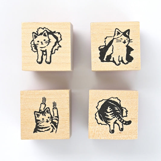 NB - Rubber Stamp Set - Mischief in the Margins - Cats