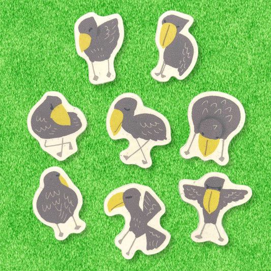 SEAL-DO Shinzi Katoh - Banana Paper Flake Stickers - Endangered Species - Shoebill