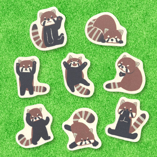 SEAL-DO Shinzi Katoh - Banana Paper Flake Stickers - Endangered Species - Red Panda