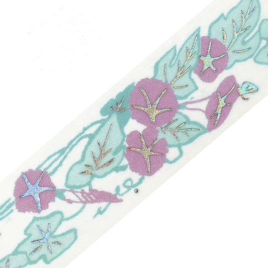 BGM - 20mm Washi Tape - Decorative Flower Study Series - Morning Glory