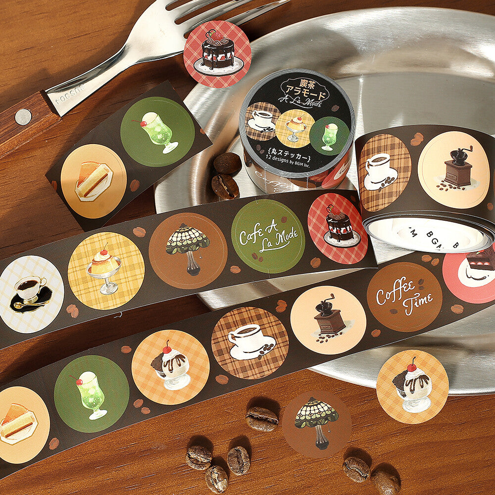 BGM - Round Sticker Roll - Cafe a la Mode