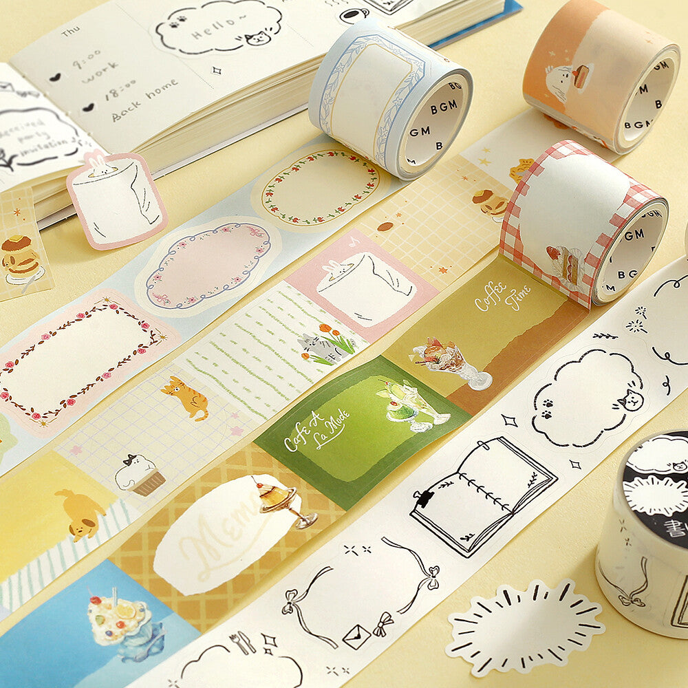 BGM - Writable Sticker Roll - Cafe a la Mode