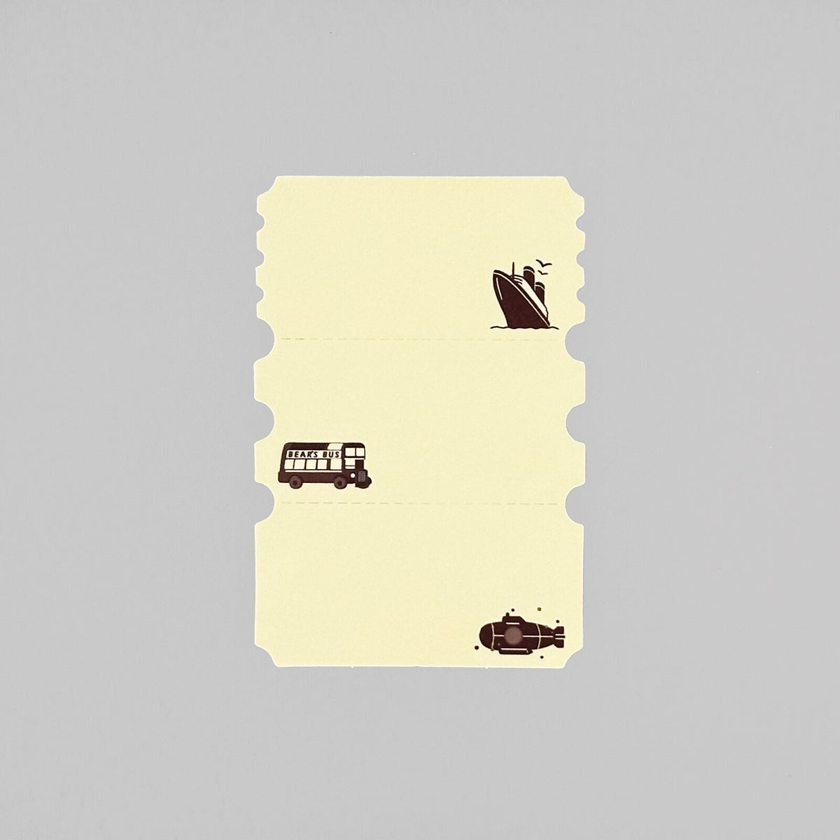 OB1TOY x ROKKAKU - Foil-Stamped Ticket-Style Memo - Earth Tours
