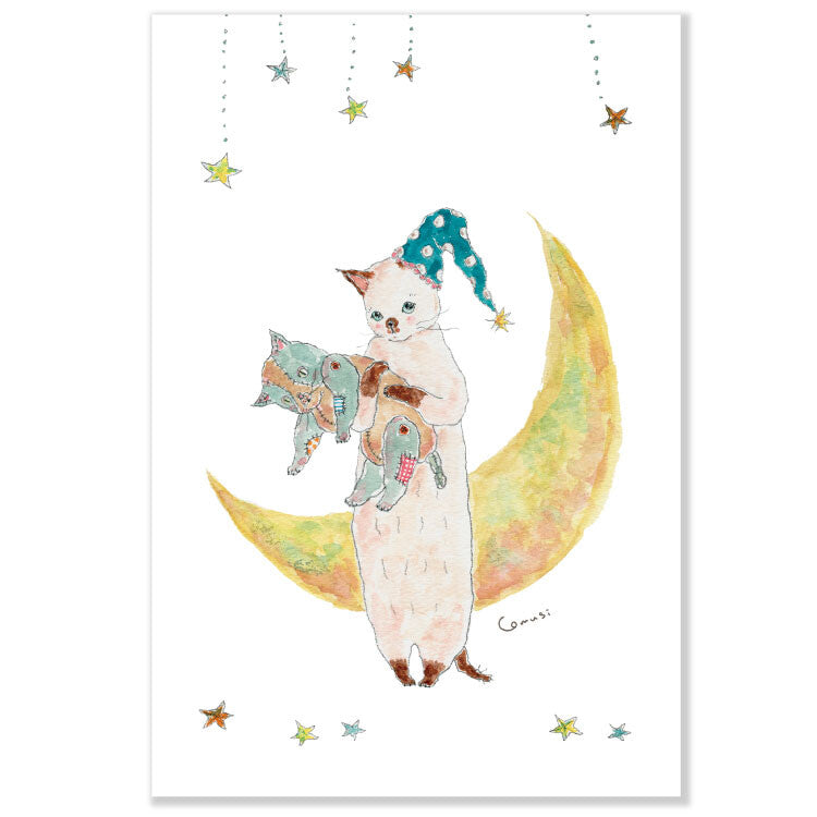 Active Corporation - Tocorocomugi - Postcard - Good Night Kitty