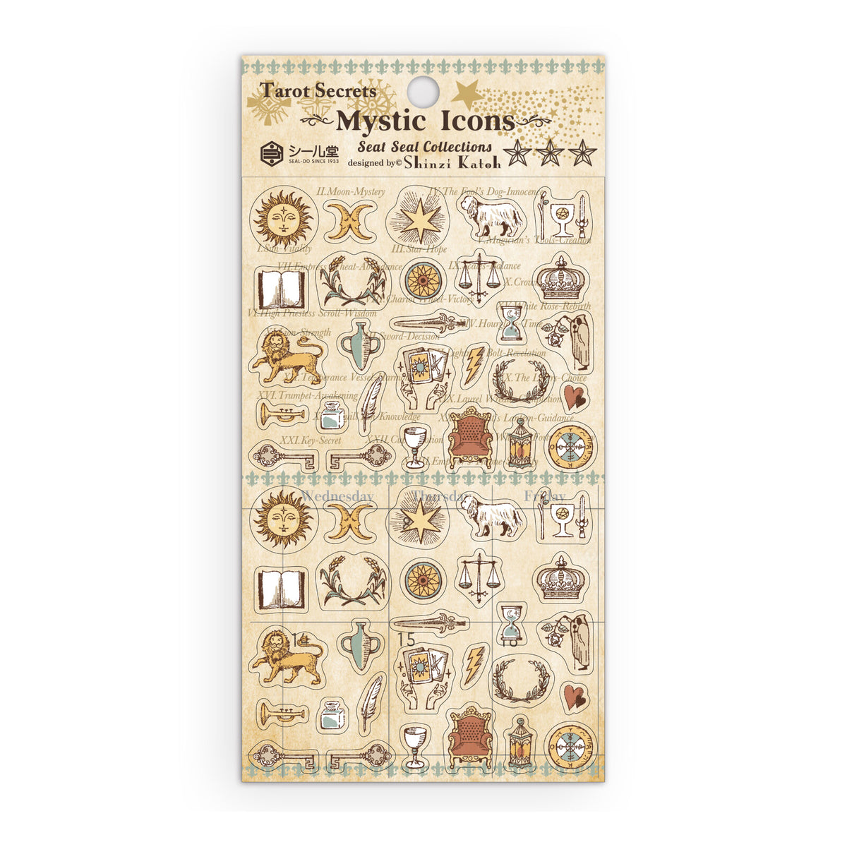 SEAL-DO Shinzi Katoh - Clear Sticker Sheet - Tarot Secrets - Mystic Icons