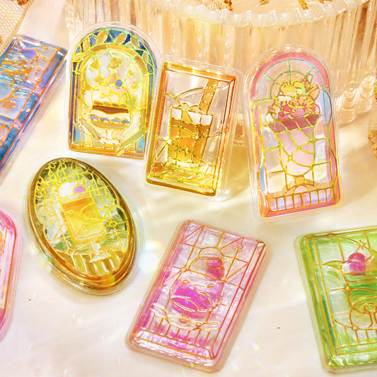 BGM - Kyururun 3D Crystal Sticker Sheet Vol. 2 - Cafe A La Mode Stained Glass Vol. 2
