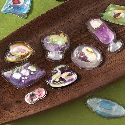 BGM - Kyururun 3D Crystal Sticker Sheet Vol. 2 - Cafe A La Mode Miyabi