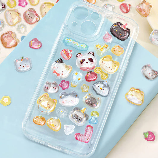 BGM - Kyururun 3D Crystal Sticker Sheet Vol. 2 - Cute Animals