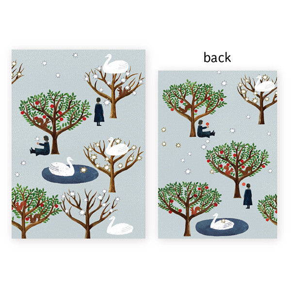 Cozyca - A6 Stamp Notebook - Nishi Shuku -Swan Forest