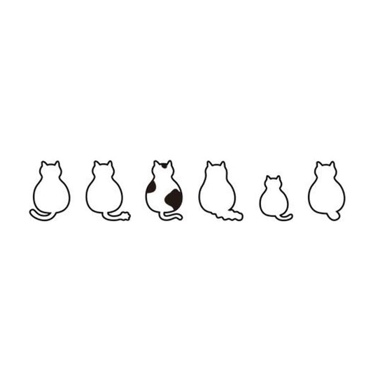 PLUS Deco Roller Stamp - Limited Edition Neko Roll - Cat back